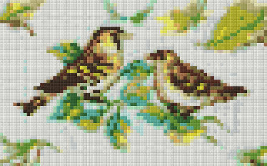 Birds Two [2] Baseplate PixelHobby Mini-mosaic Art Kit
